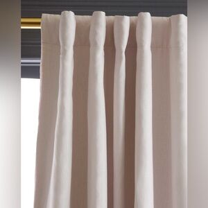 NWT QUINCE 48x108 European Linen True Blackout Curtain Vintage Blush 9915